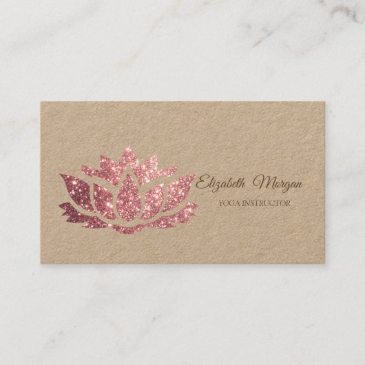 心理学者セラピスト,グリッターロータス,ヨガ 名刺 (正面)