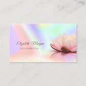 心理学者セラピスト，シックなロータス，ヨガホログラフィック 名刺 (正面)