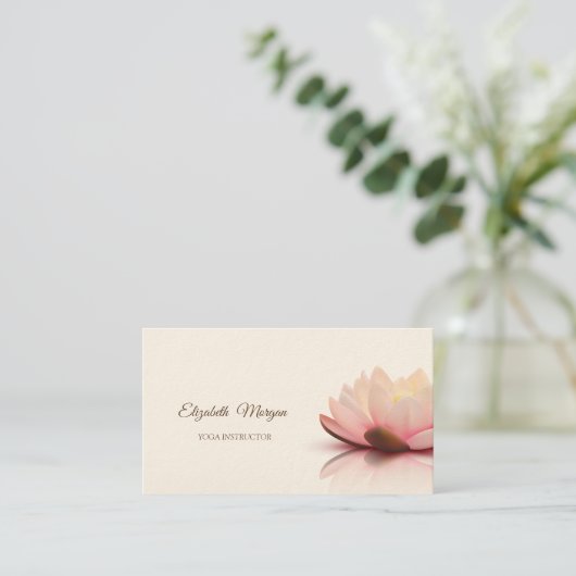 心理学者セラピスト、シック・ロータス、ヨガ 名刺 (スタンド正面)