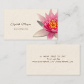 心理学者セラピスト、水彩蓮、ヨガ 名刺 (正面/裏面)