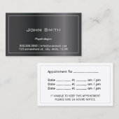 心理学者ダークメタルフレームアポイントメント 予約カード (正面/裏面)