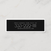 心理学者ドクターブラック&ホワイト縁どカード スキニー名刺 (裏面)