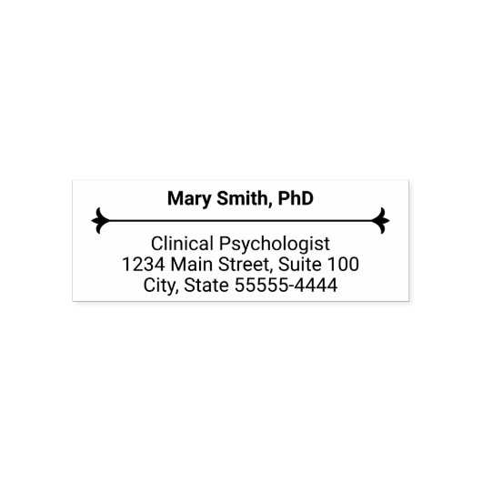 心理学者ネームタイトルビジネス差出人住所 セルフインキングスタンプ