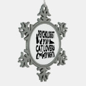 心理学者バイデイ猫好きバイナイト スノーフレークピューターオーナメント (左)