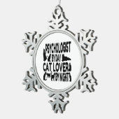 心理学者バイデイ猫好きバイナイト スノーフレークピューターオーナメント (右)