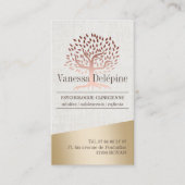 心理学者バラ金ゴールドツリーエレガントアポイントメント 予約カード (正面)