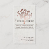 心理学者バラ金ゴールドツリーリネンアポイントメント 予約カード (正面)