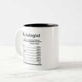 心理学者パーソナライズされたの栄養事実 ツートーンマグカップ (正面左)