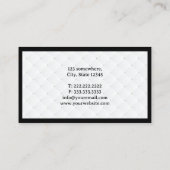 心理学者パールキルトミニマリストフレーム 名刺 (裏面)