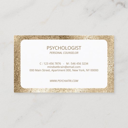 心理学者ヒト顔心の顔 名刺 (裏面)