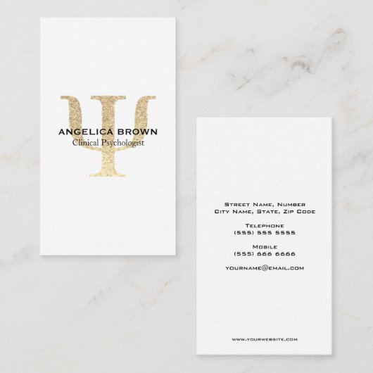 心理学者フェイクグリッタープシ記号 名刺 (正面/裏面)