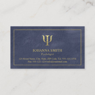 心理学者プシシンボルブルーキャンバスゴールデンフレーム 予約カード