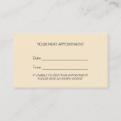 心理学者プレーンプロフェッショナルアポイントメント 予約カード (裏面)
