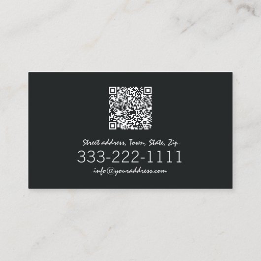 心理学者ホワイトトランプのポーカー顔名刺 名刺 (裏面)