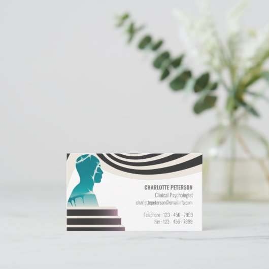 心理学者モダン兼カウンセラー 名刺 (スタンド正面)