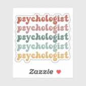 心理学者レトロ心理学学生卒業 シール (シート)