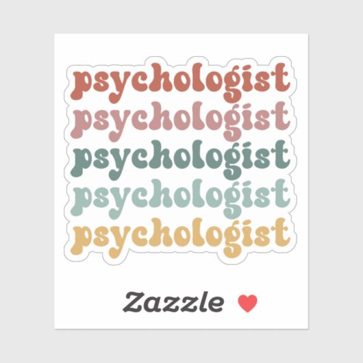 心理学者レトロ心理学学生卒業 シール (シート)