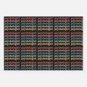 心理学者レトロ心理学学生卒業 ラッピングペーパーシート (正面2)