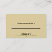 心理学者及び精神科医の名刺-花柄 予約カード (裏面)