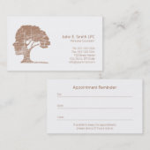 心理学者名刺パーソナルカウンセラー 予約カード (正面/裏面)