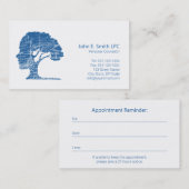 心理学者名刺パーソナルカウンセラー 予約カード (正面/裏面)