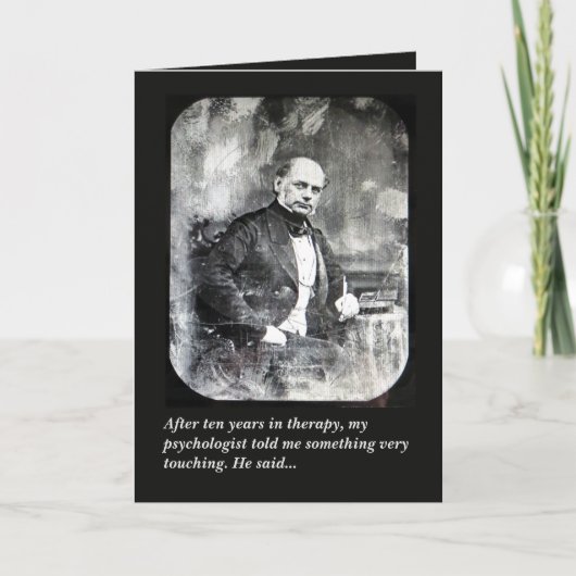 心理学者向けユーモアのグリーティングカード カード (正面)