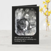 心理学者向けユーモアのグリーティングカード カード (黄色い花)