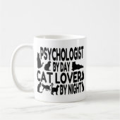 心理学者猫好き コーヒーマグカップ (左)
