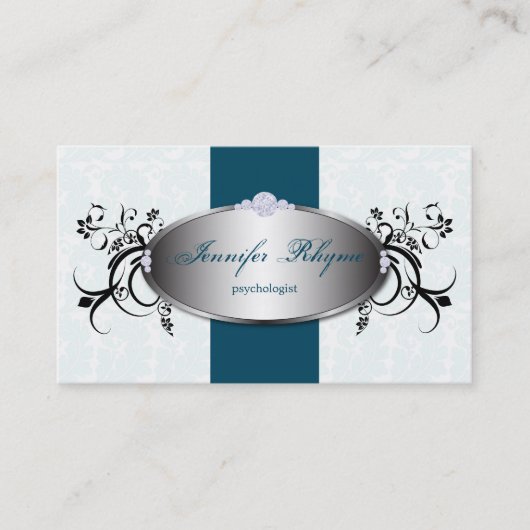 心理学者精神科医エレガント名刺 名刺 (正面)
