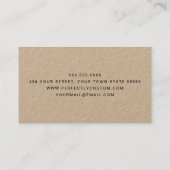 心理学者精神科医カウンセラークラフト紙 名刺 (裏面)