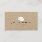 心理学者精神科医カウンセラークラフト紙 名刺 (正面)