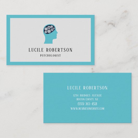 心理学者精神科医カウンセラー名刺 名刺 (正面/裏面)