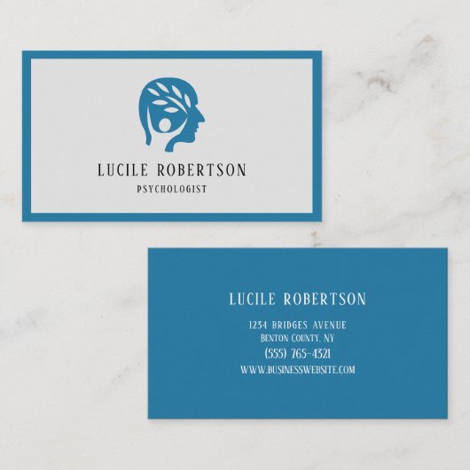 心理学者精神科医カウンセラー 名刺 (正面/裏面)