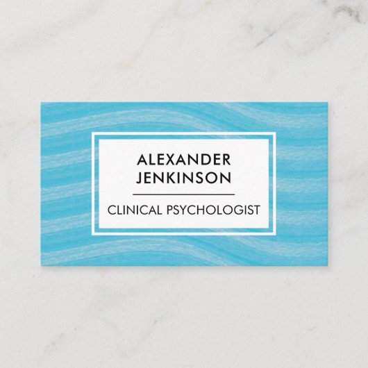 心理学者精神科医セラピストゼンブルーウェーブ 名刺 (正面)