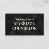 心理学者結婚カウンセラーなめらかな毛のテクスチャ 名刺 (正面)