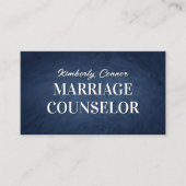 心理学者結婚カウンセラーなめらかな毛のテクスチャ 名刺 (正面)