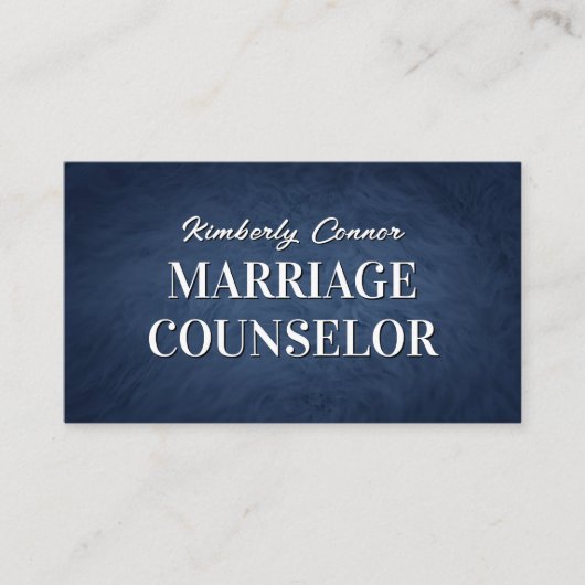 心理学者結婚カウンセラーなめらかな毛のテクスチャ 名刺 (正面)