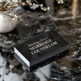 心理学者結婚カウンセラーなめらかな毛のテクスチャ 名刺