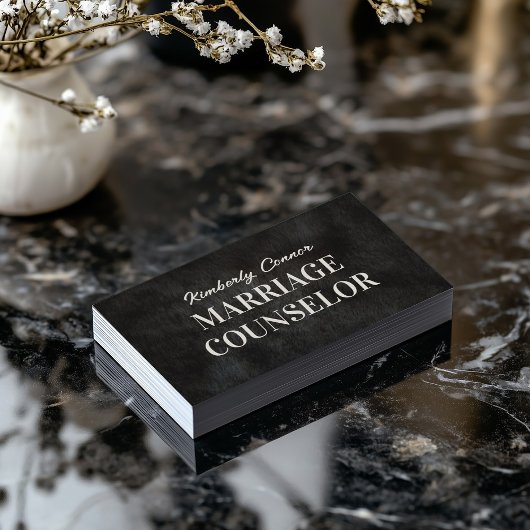 心理学者結婚カウンセラーなめらかな毛のテクスチャ 名刺