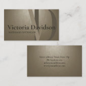 心理学者結婚相談員はっきりしたイニシャル 名刺 (正面/裏面)