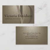 心理学者結婚相談員はっきりしたイニシャル 名刺 (正面/裏面)