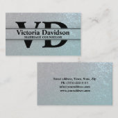 心理学者結婚相談員はっきりしたイニシャル 名刺 (正面/裏面)