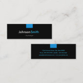 心理学者 – アクアブルーコンパクト スキニー名刺 (正面/裏面)