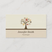 心理学者 - エレガントな自然テーマ 名刺 (正面)