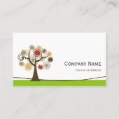 心理学者 – エレガント生命の木のシンボル 名刺 (裏面)