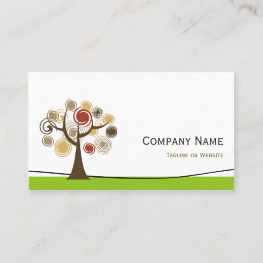 心理学者 – エレガント生命の木のシンボル 名刺 (裏面)