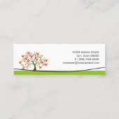 心理学者 – エレガント Swirl Wish Treeシンボル スキニー名刺 (裏面)