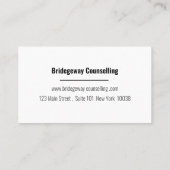 心理学者・カウンセラー 名刺 (裏面)