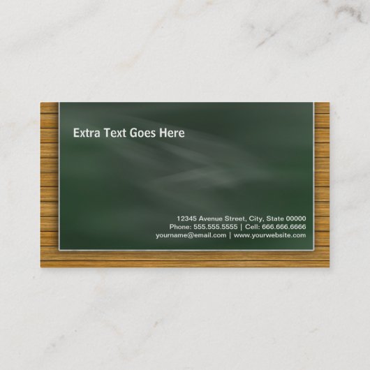 心理学者 – カッコいい Chalkboard 名刺 (裏面)