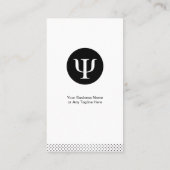 心理学者 – クリーンエレガントと白黒 名刺 (裏面)